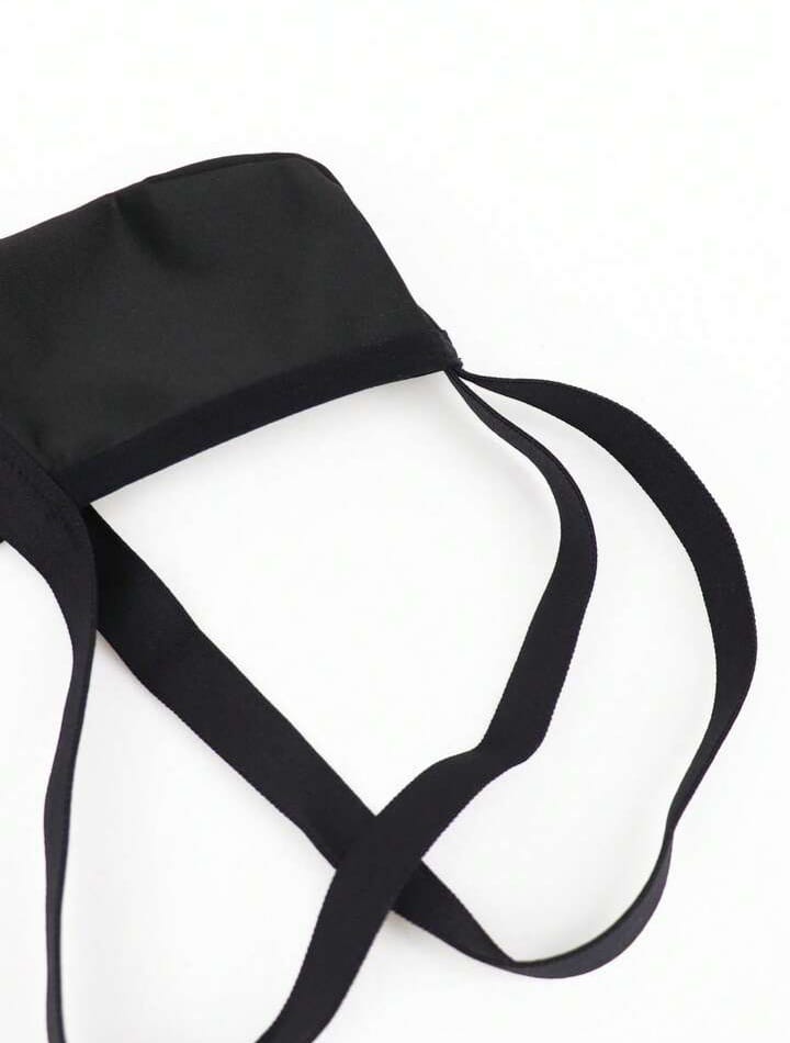 Fashionable Solid Black Color Alluring Black Trim Men's Underwear